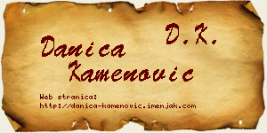Danica Kamenović vizit kartica